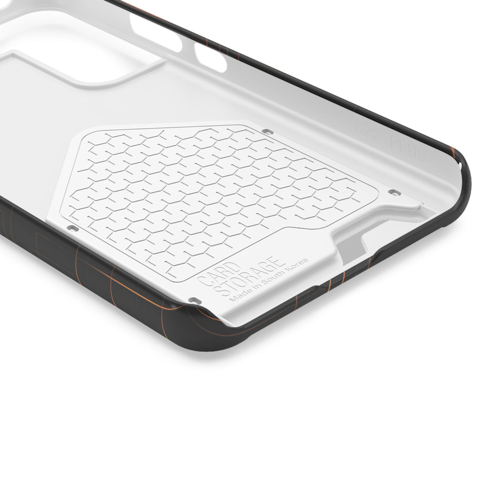 Phone case with a textured design on a white background