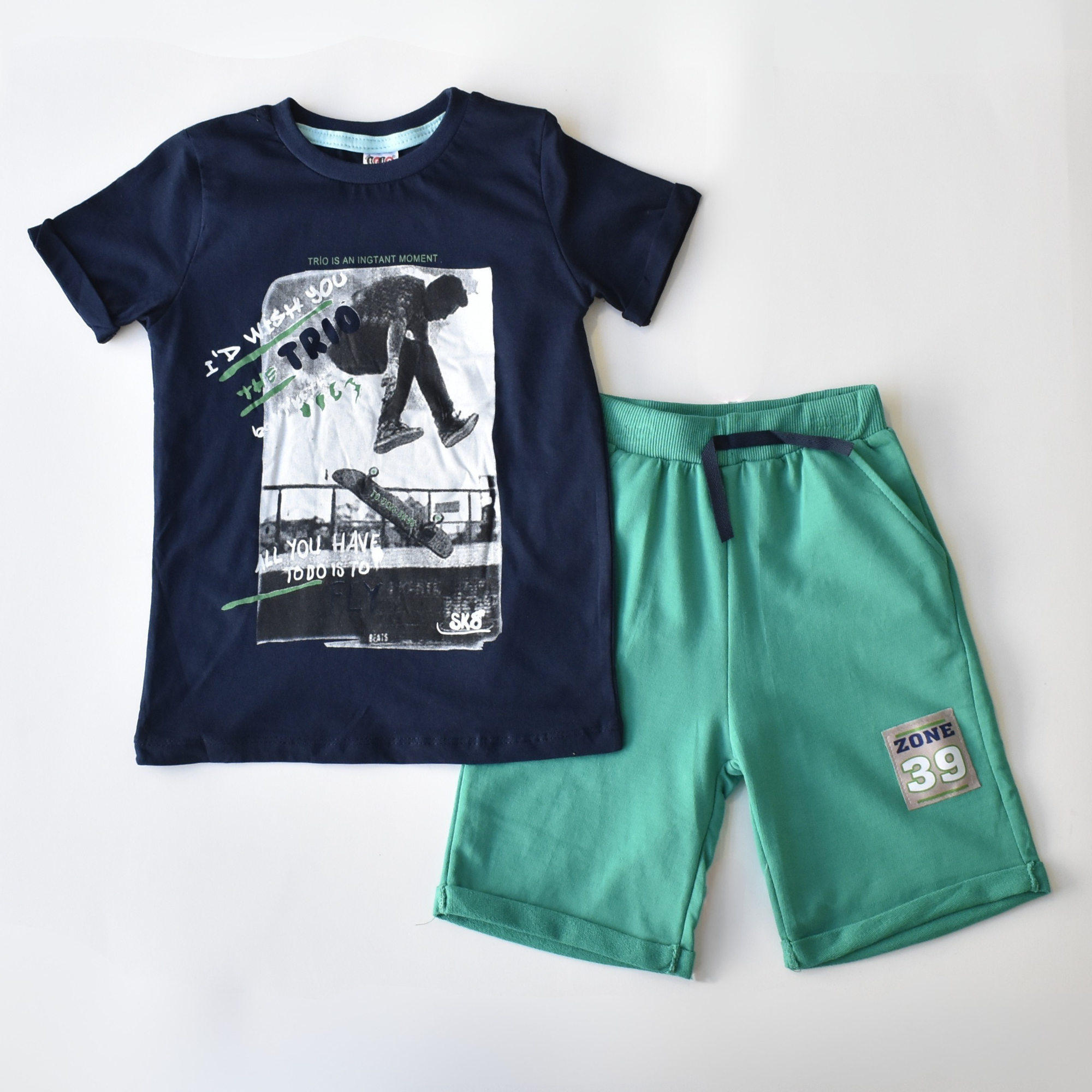 Skater Boy Casual Short Set-1