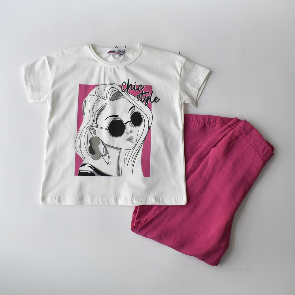 Sunglass Style Girls Casual Set-1