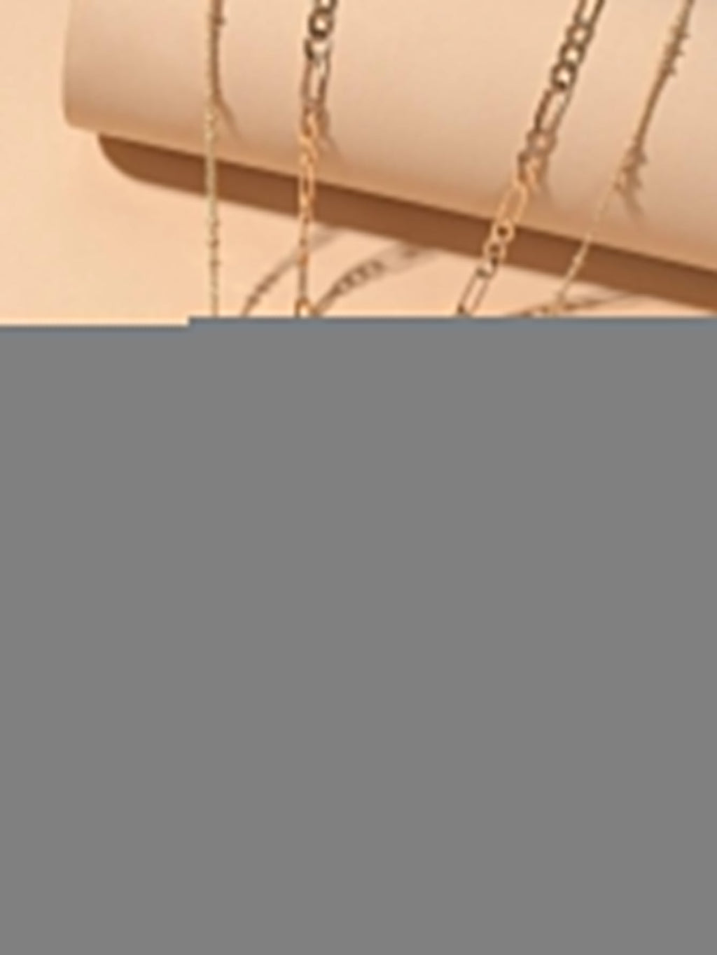 2 pcs Gold Chain Rhinestone Letter A Pendant Double Layer Necklace Women Jewelry