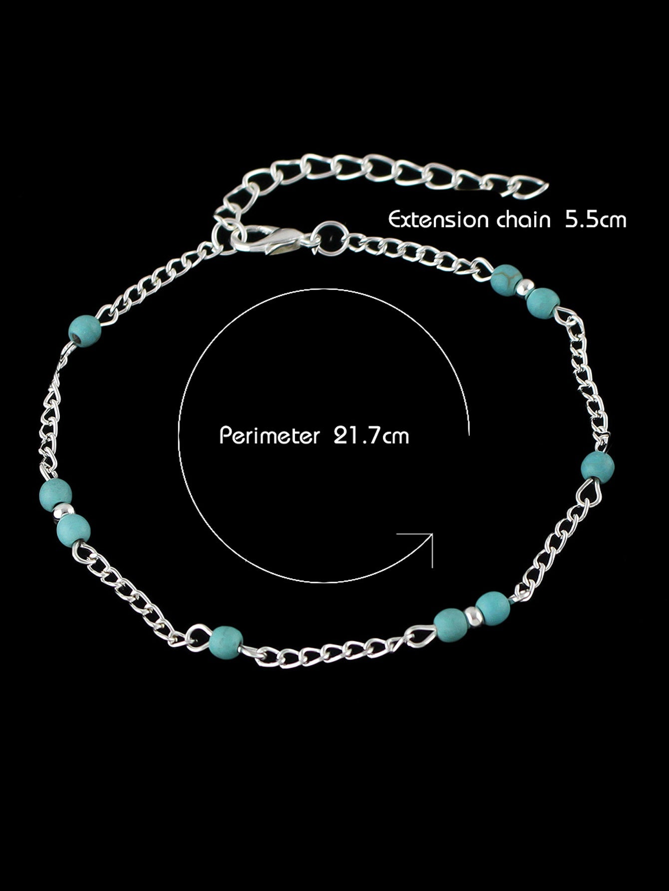 1 pc Barefoot Sandals Ankle Boho Chic Chain Turquoise Anklet Bracelets Jewellery