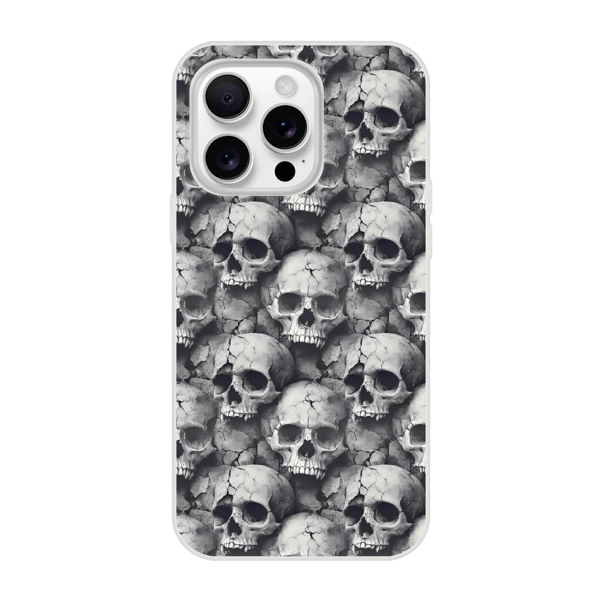 Phone case with skull pattern on a white background