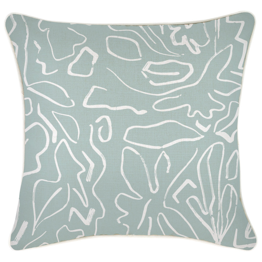 Cushion Cover-With Piping-Playa Seafoam-45cm x 45cm
