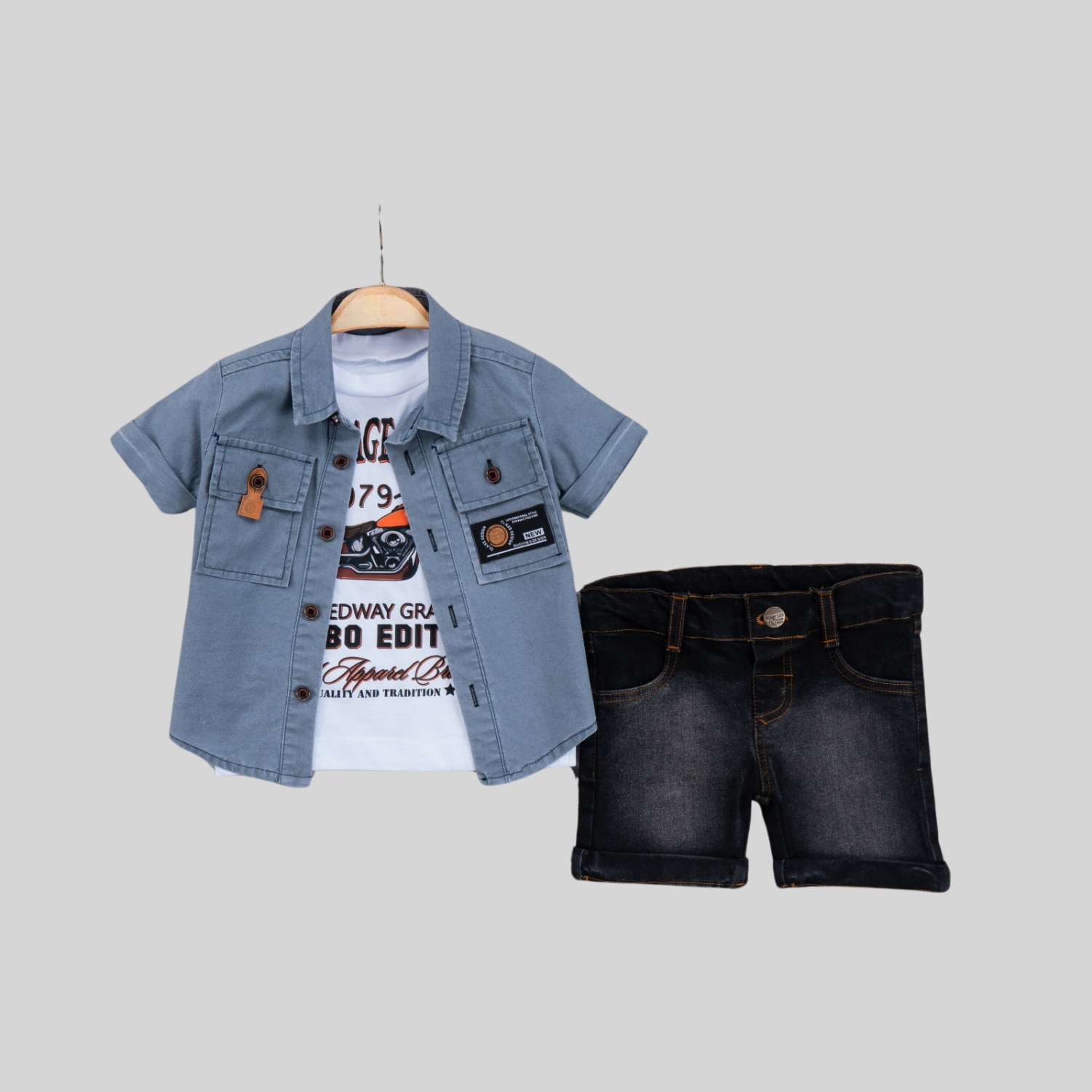 Vintage Bike Boys Casual Set-0