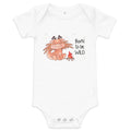 Short sleeve printed baby one piece with button 