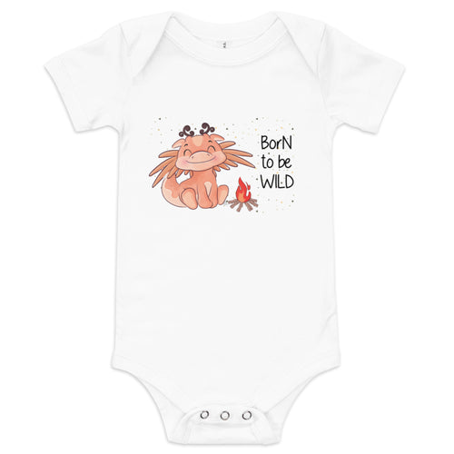Short sleeve printed baby one piece with button 