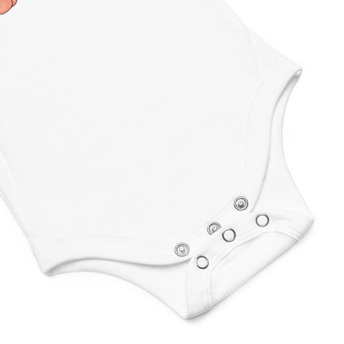White onesie with buttons