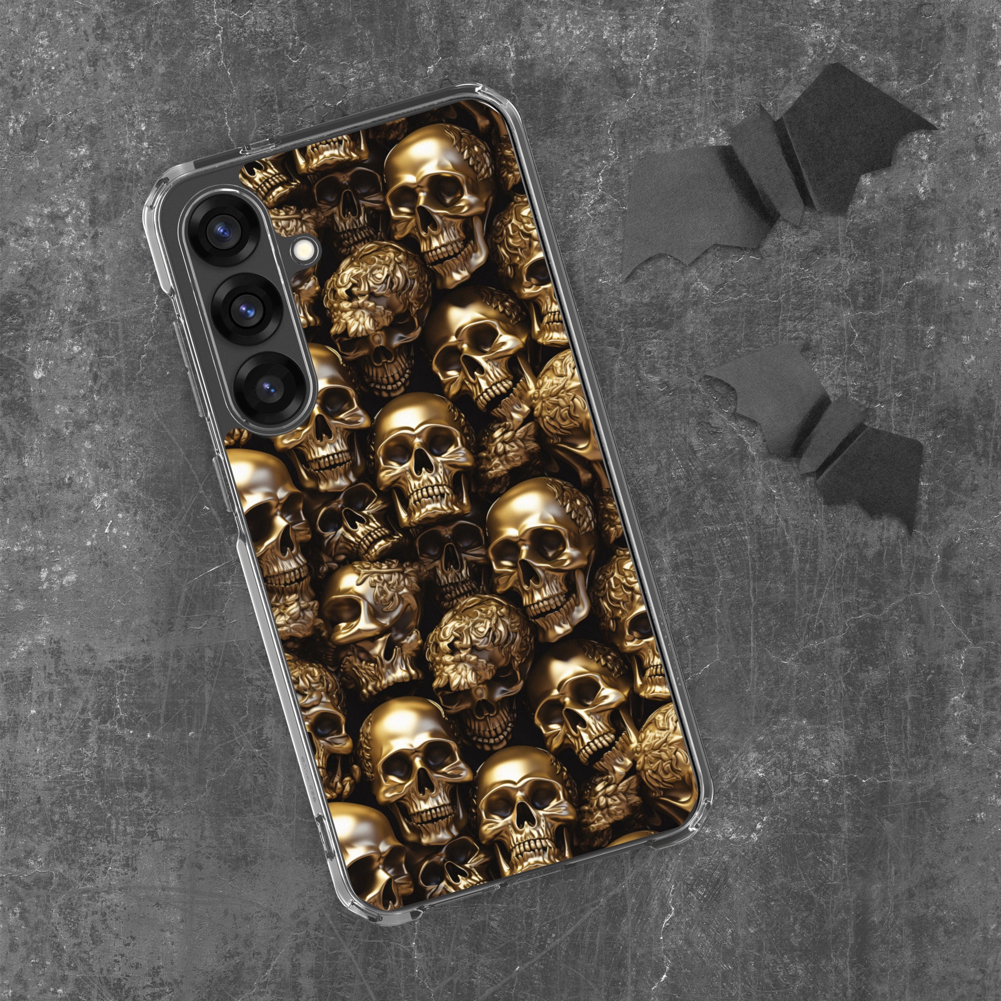 clear case for samsung galaxy on a black background